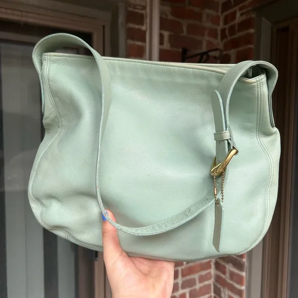 Coach | Bags | Vintage Coach Soho Zip Hobo Style 461 Aqua Leather